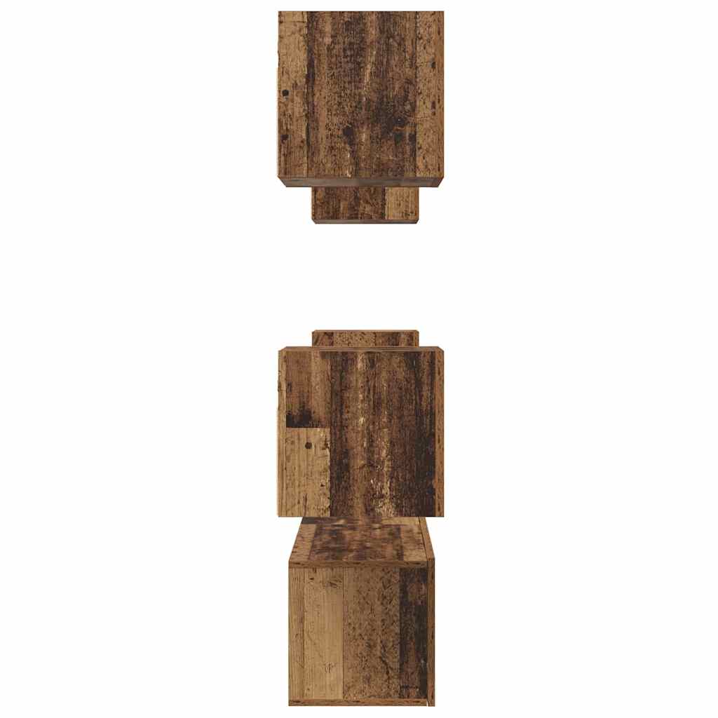 TV-Möbel-Set Wandmontiert 6 pcs Altholz Mittel 120 x 30 x 30 cm