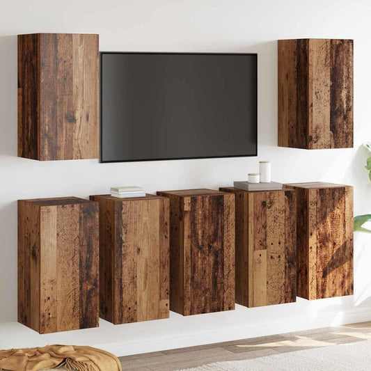 TV-Möbel-Set 7 pcs Altholz 30,5 x 30 x 60 cm Holzwerkstoff