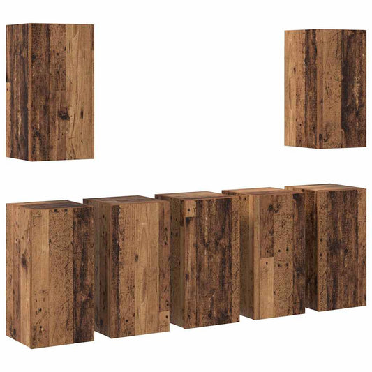 TV-Möbel-Set 7 pcs Altholz 30,5 x 30 x 60 cm Holzwerkstoff