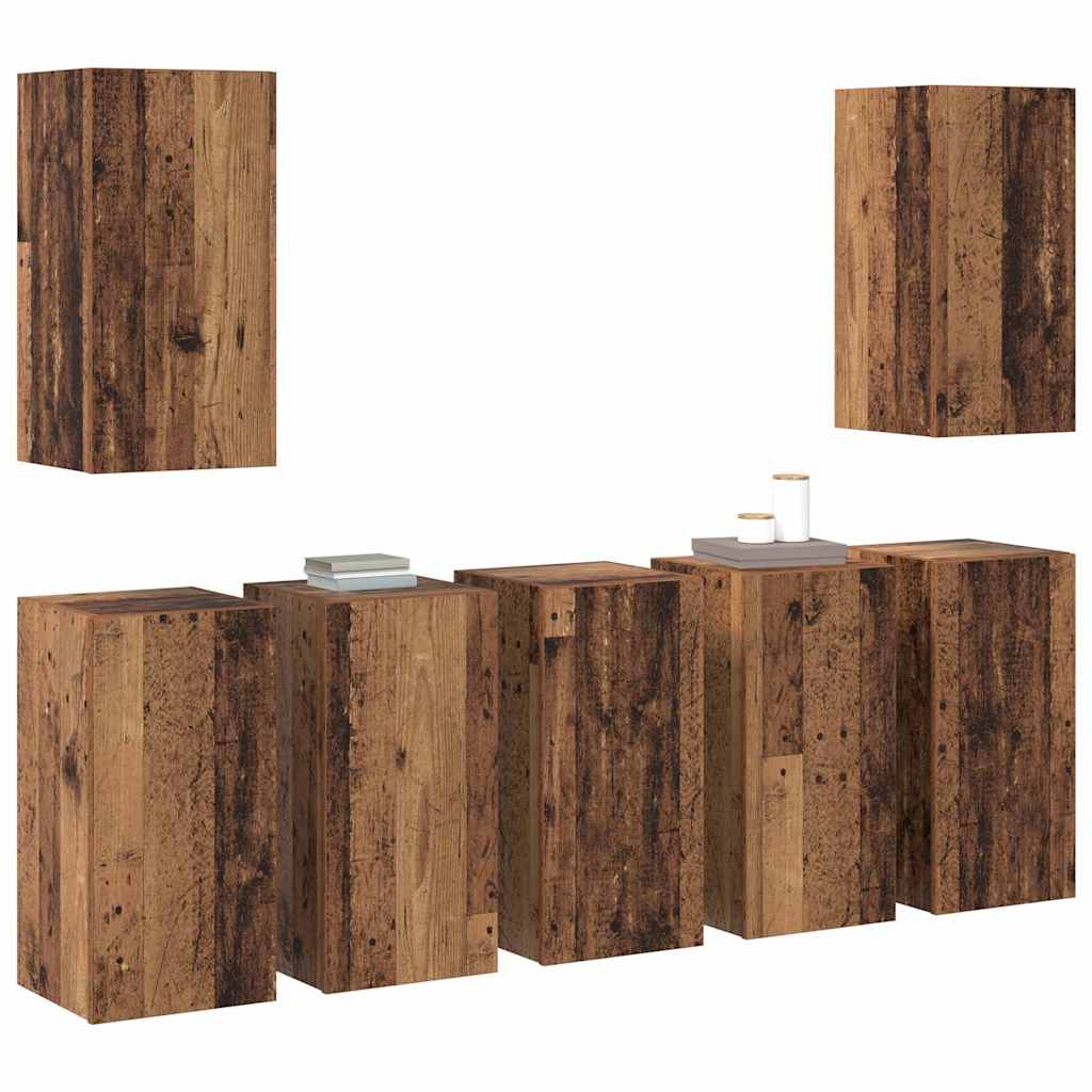 TV-Möbel-Set 7 pcs Altholz 30,5 x 30 x 60 cm Holzwerkstoff