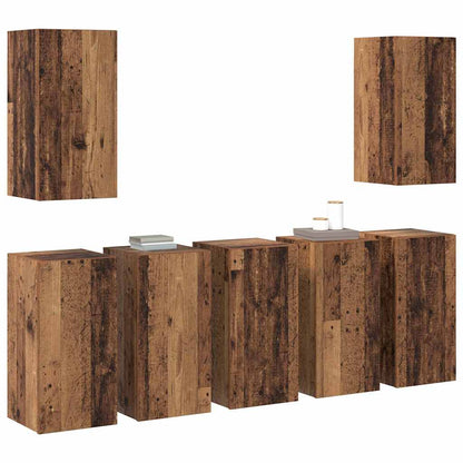 TV-Möbel-Set 7 pcs Altholz 30,5 x 30 x 60 cm Holzwerkstoff
