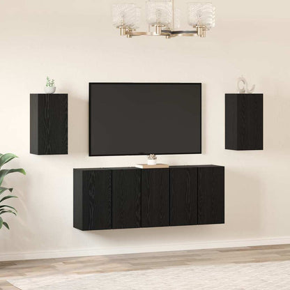 TV-Möbel-Set 7 pcs Schwarze Eiche 30,5 x 30 x 60 cm