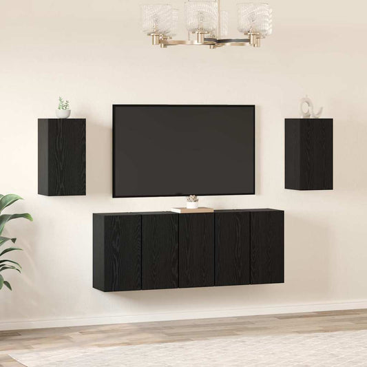 TV-Möbel-Set 7 pcs Schwarze Eiche 30,5 x 30 x 60 cm