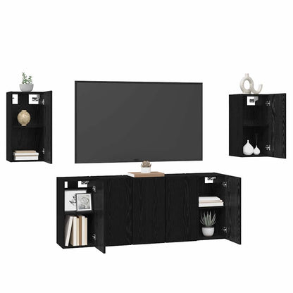 TV-Möbel-Set 7 pcs Schwarze Eiche 30,5 x 30 x 60 cm