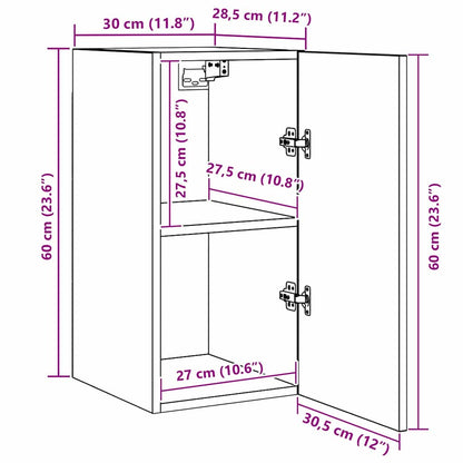 TV-Möbel-Set 7 pcs Schwarze Eiche 30,5 x 30 x 60 cm