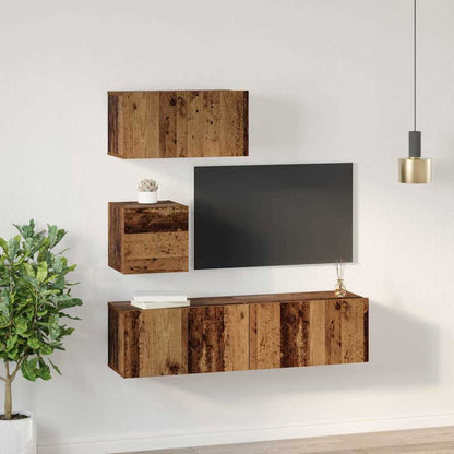 TV-Möbel-Set 4 pcs Altholz 60 x 30 x 30 cm Holzwerkstoff