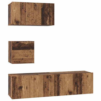 TV-Möbel-Set 4 pcs Altholz 60 x 30 x 30 cm Holzwerkstoff