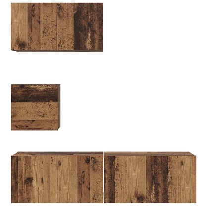 TV-Möbel-Set 4 pcs Altholz 60 x 30 x 30 cm Holzwerkstoff