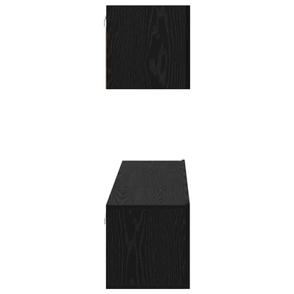 TV-Möbel-Set 4 pcs Schwarze Eiche 60 x 30 x 30 cm Holzwerkstoff