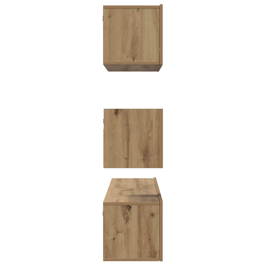TV-Möbel-Set 4 pcs Eiche handwerklich 60 x 30 x 30 cm