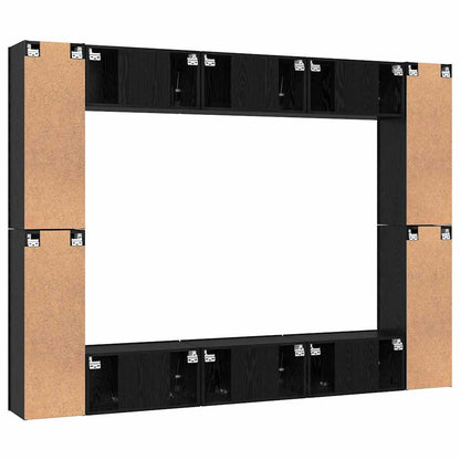 TV-Möbel-Set 10 pcs Schwarze Eiche Mittel 30,5 x 30 x 90 cm