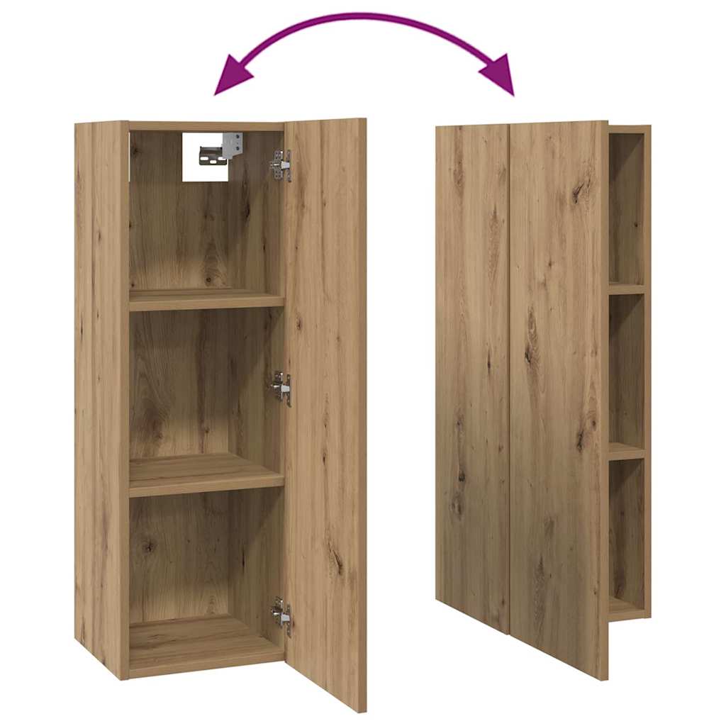 TV-Möbel-Set 10 pcs Eiche handwerklich 30,5 x 30 x 90 cm