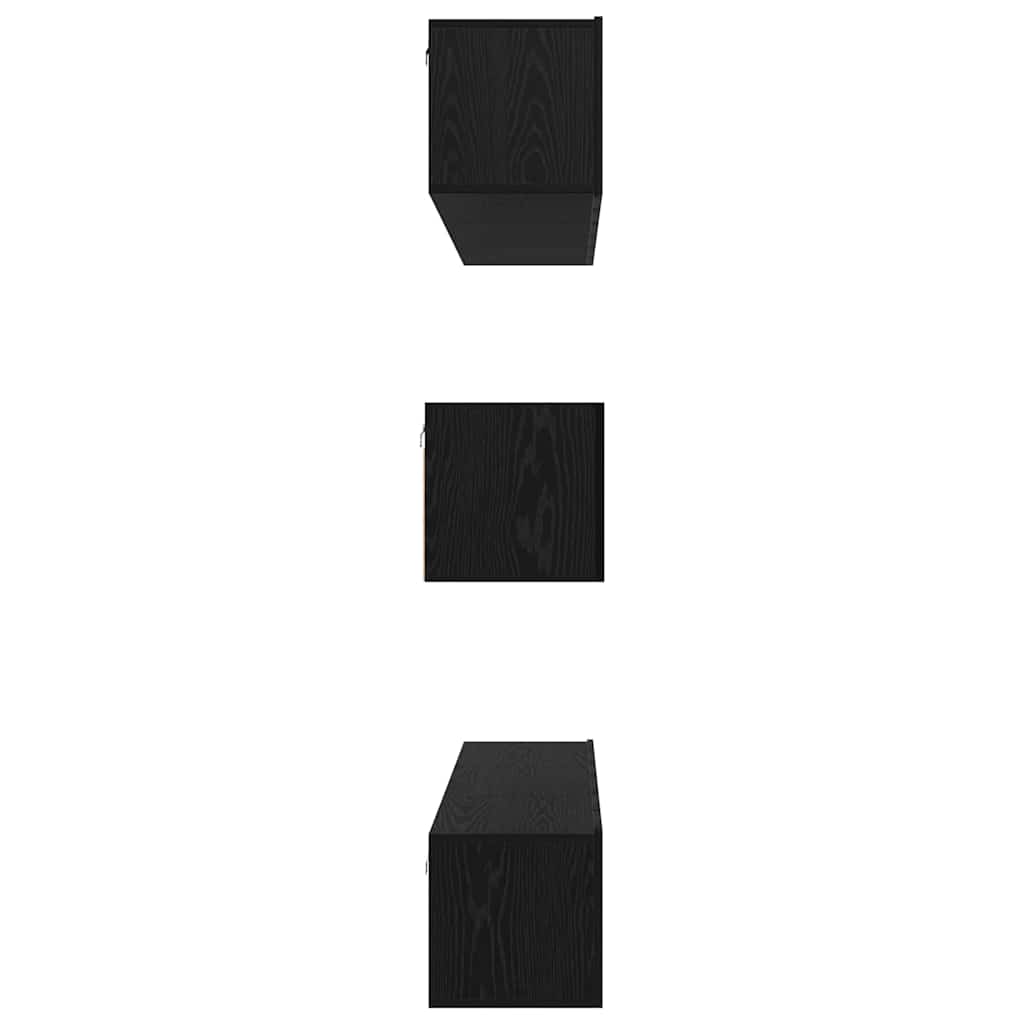 TV-Möbel-Set 8 pcs Schwarze Eiche 60 x 30 x 30 cm Holzwerkstoff