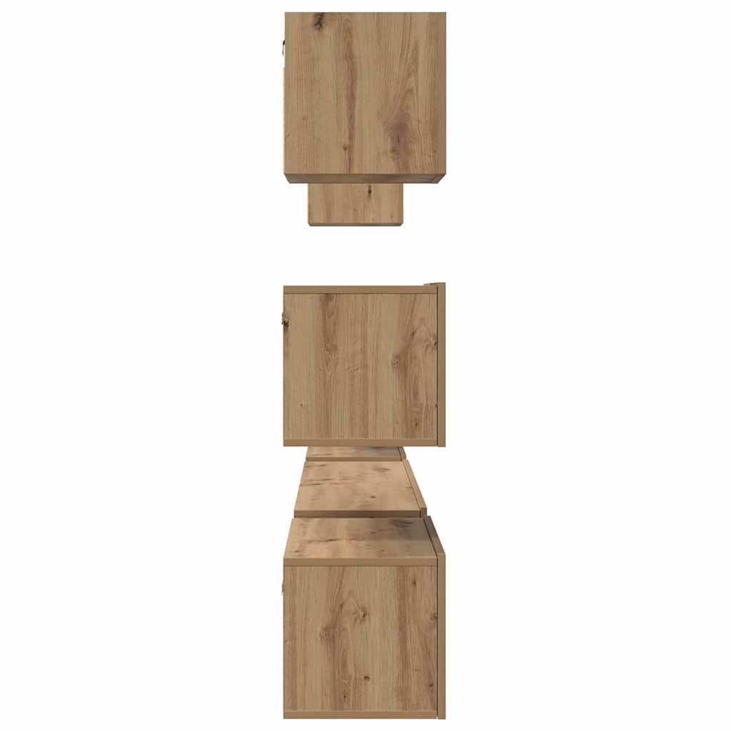 TV-Möbel-Set 8 pcs Eiche handwerklich 60 x 30 x 30 cm