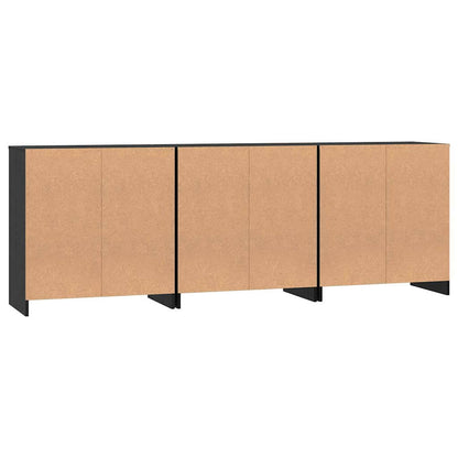 Sideboard 3 pcs Schwarze Eiche 70 x 41 x 75 cm Holzwerkstoff