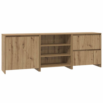 Sideboards 3 pcs Eiche handwerklich 70 x 41 x 75 cm