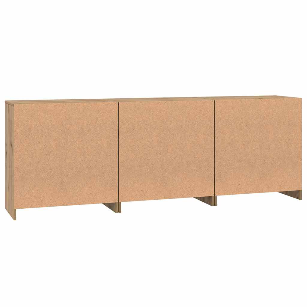 Sideboards 3 pcs Eiche handwerklich 70 x 41 x 75 cm
