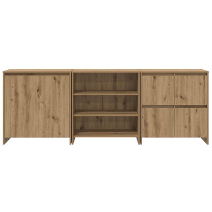 Sideboards 3 pcs Eiche handwerklich 70 x 41 x 75 cm