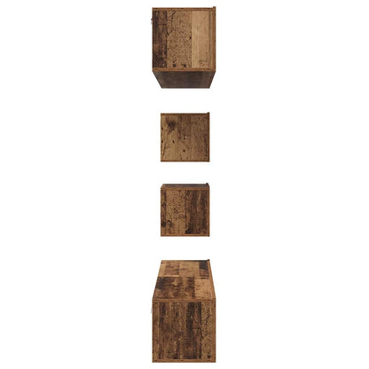 TV-Schrank Set Wandmontiert 6 pcs Altholz Mittel Holzwerkstoff