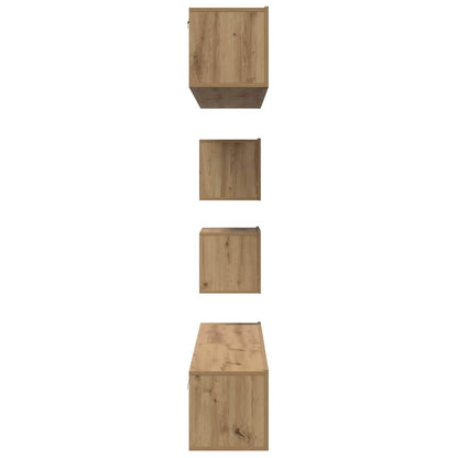TV-Schrank Set 6 pcs Eiche handwerklich 80 x 30 x 30 cm Mittel