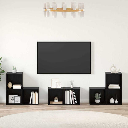 TV-Schrank Set 6 pcs Schwarze Eiche 37 x 35 x 72 cm