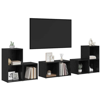 TV-Schrank Set 6 pcs Schwarze Eiche 37 x 35 x 72 cm