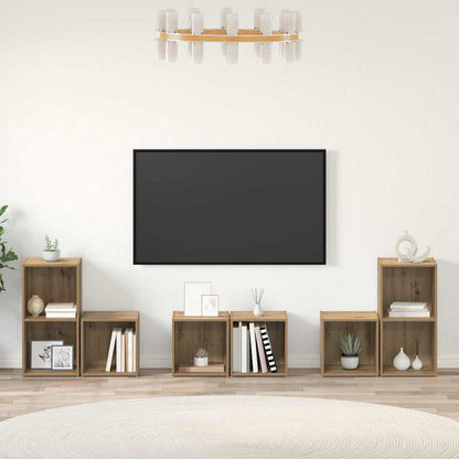 TV-Schrank Set 6 pcs Artisan Eiche 37 x 35 x 72 cm