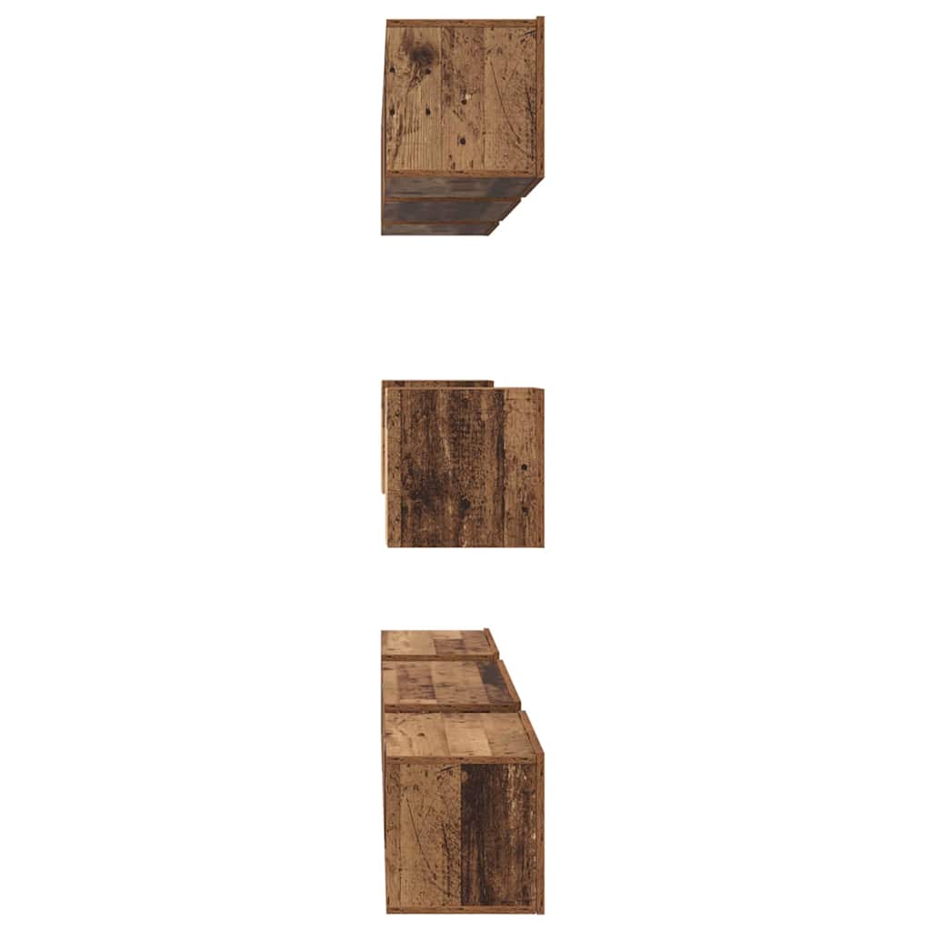 TV-Schrank Set Wandmontiert 8 pcs Altholz Holzwerkstoff