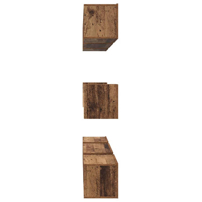 TV-Schrank Set Wandmontiert 8 pcs Altholz Holzwerkstoff