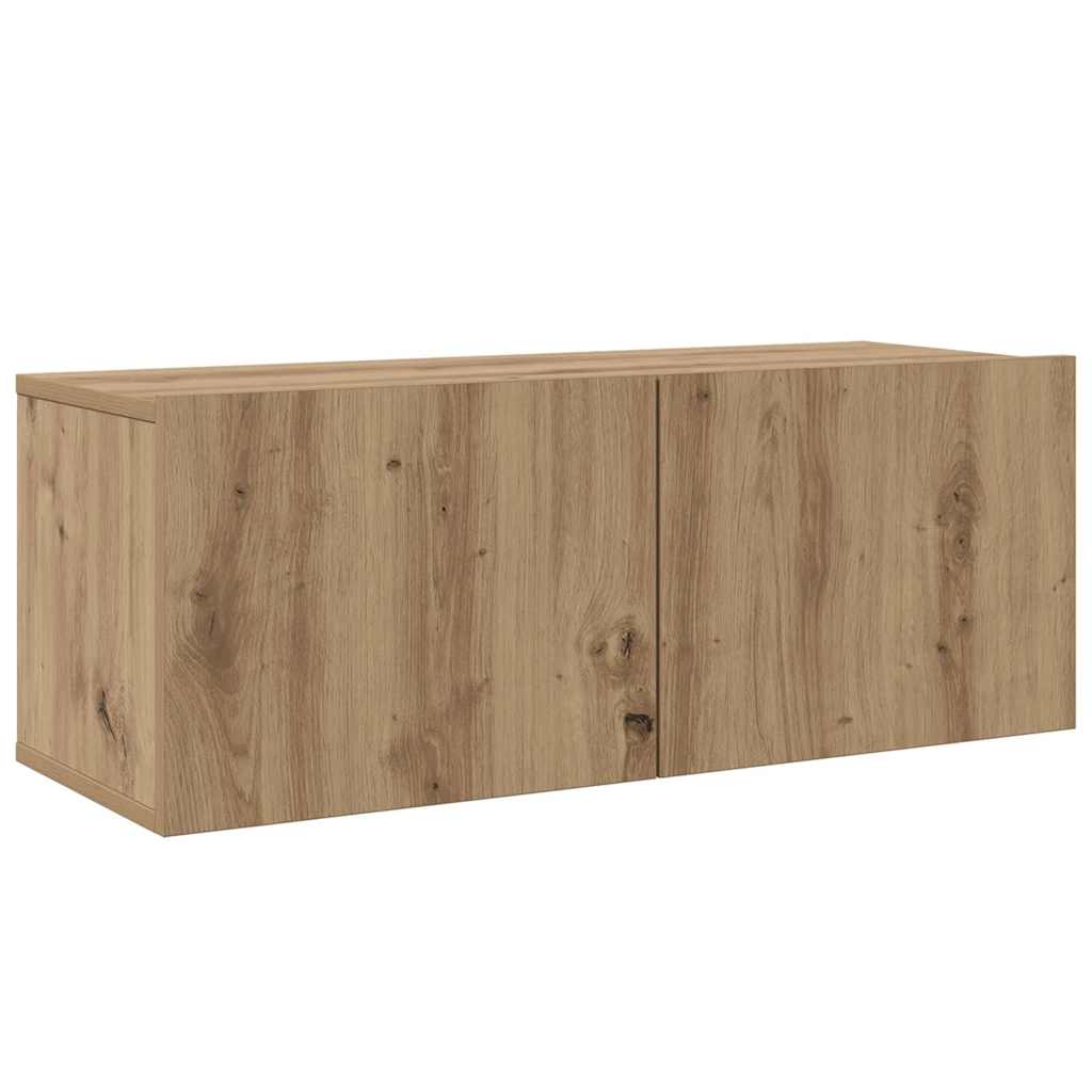 TV-Schrank Set 8 pcs Eiche handwerklich Holzwerkstoff
