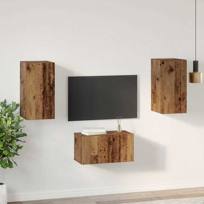 TV-Möbel-Set 3 pcs Altholz 60 x 30 x 30 cm Holzwerkstoff