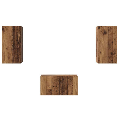 TV-Möbel-Set 3 pcs Altholz 60 x 30 x 30 cm Holzwerkstoff