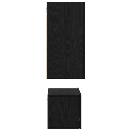 TV-Möbel-Set 3 pcs Schwarze Eiche 60 x 30 x 30 cm Holzwerkstoff