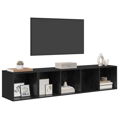 TV-Schrank Set 2 pcs Schwarze Eiche 37 x 37 x 142,5 cm