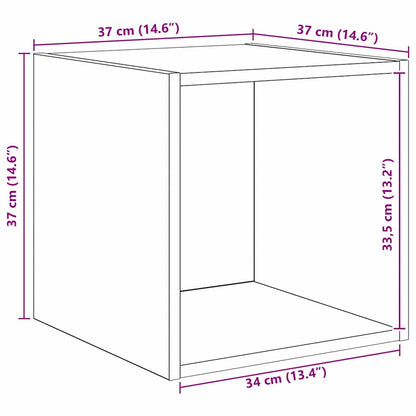 TV-Schrank Set 2 pcs Schwarze Eiche 37 x 37 x 142,5 cm