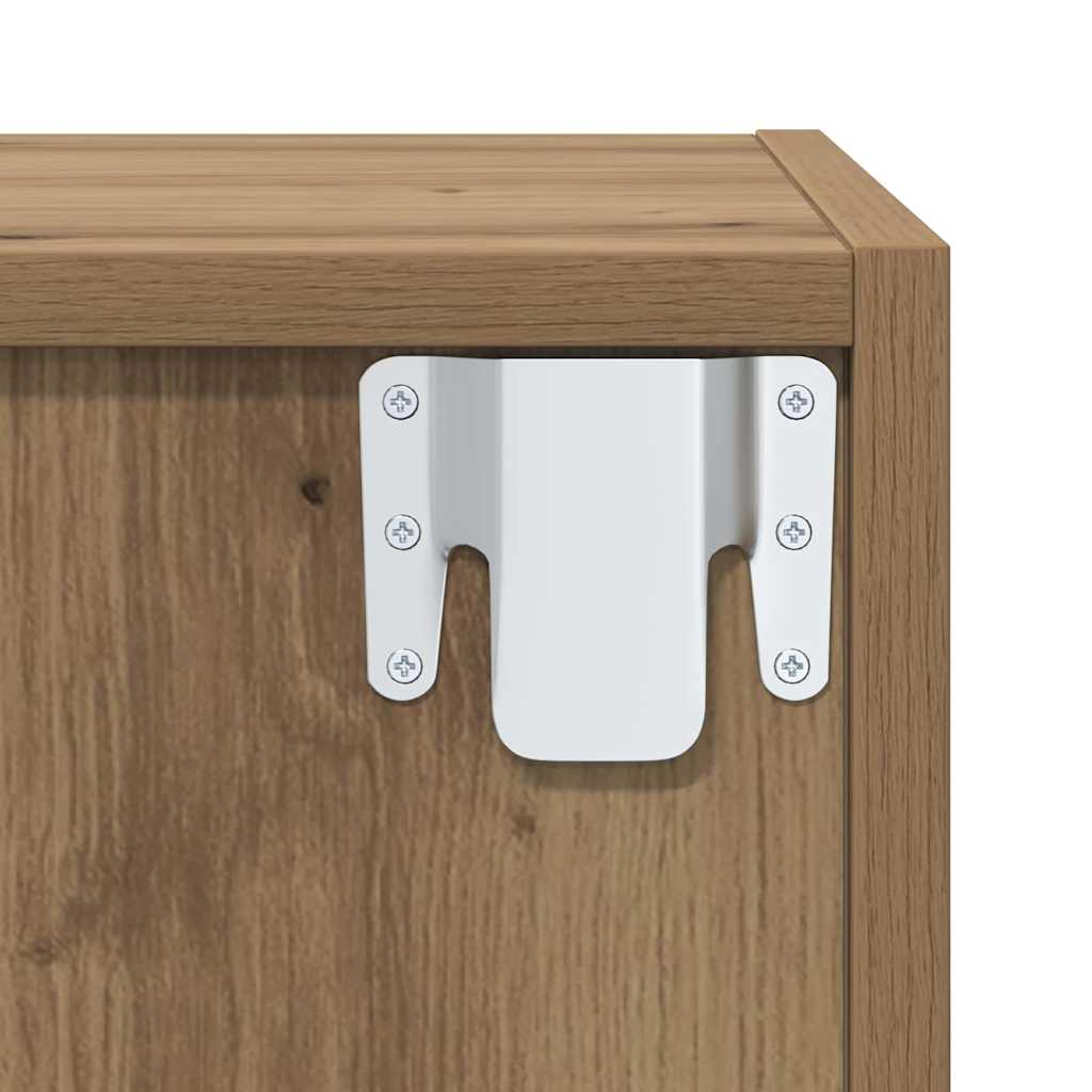 TV-Schrank Set 2 pcs Eiche handwerklich 37 x 37 x 142,5 cm