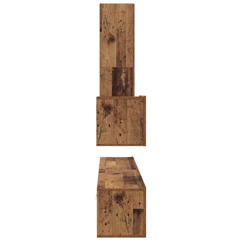 TV-Schrank Set 4 pcs Altholz 200 x 30 x 30 cm Holzwerkstoff