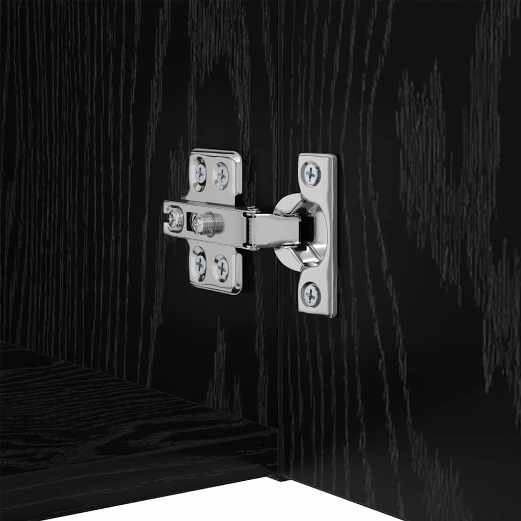 Wand TV Schrank 4 pcs Schwarze Eiche 200 x 30 x 30 cm