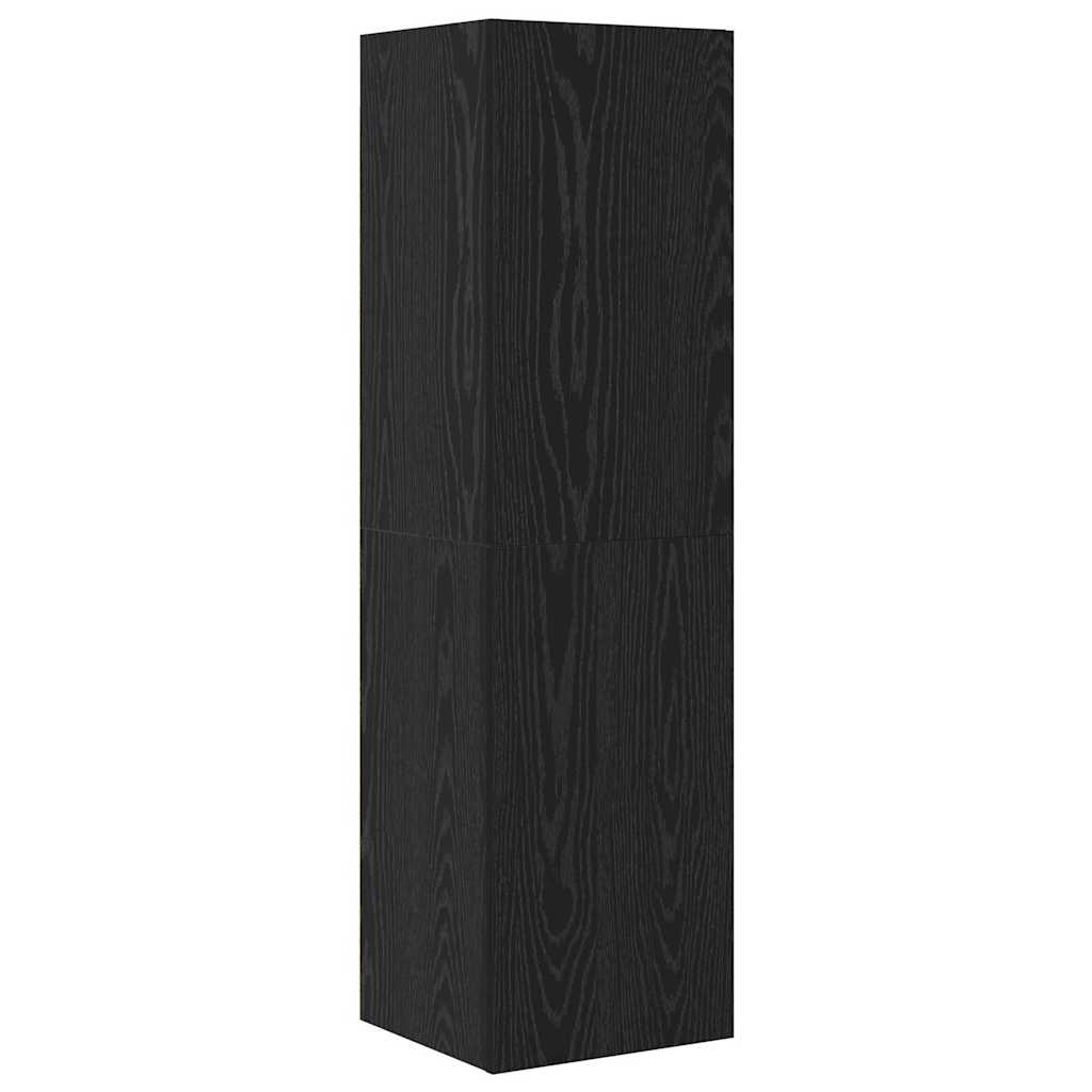 Wand TV Schrank 4 pcs Schwarze Eiche 200 x 30 x 30 cm
