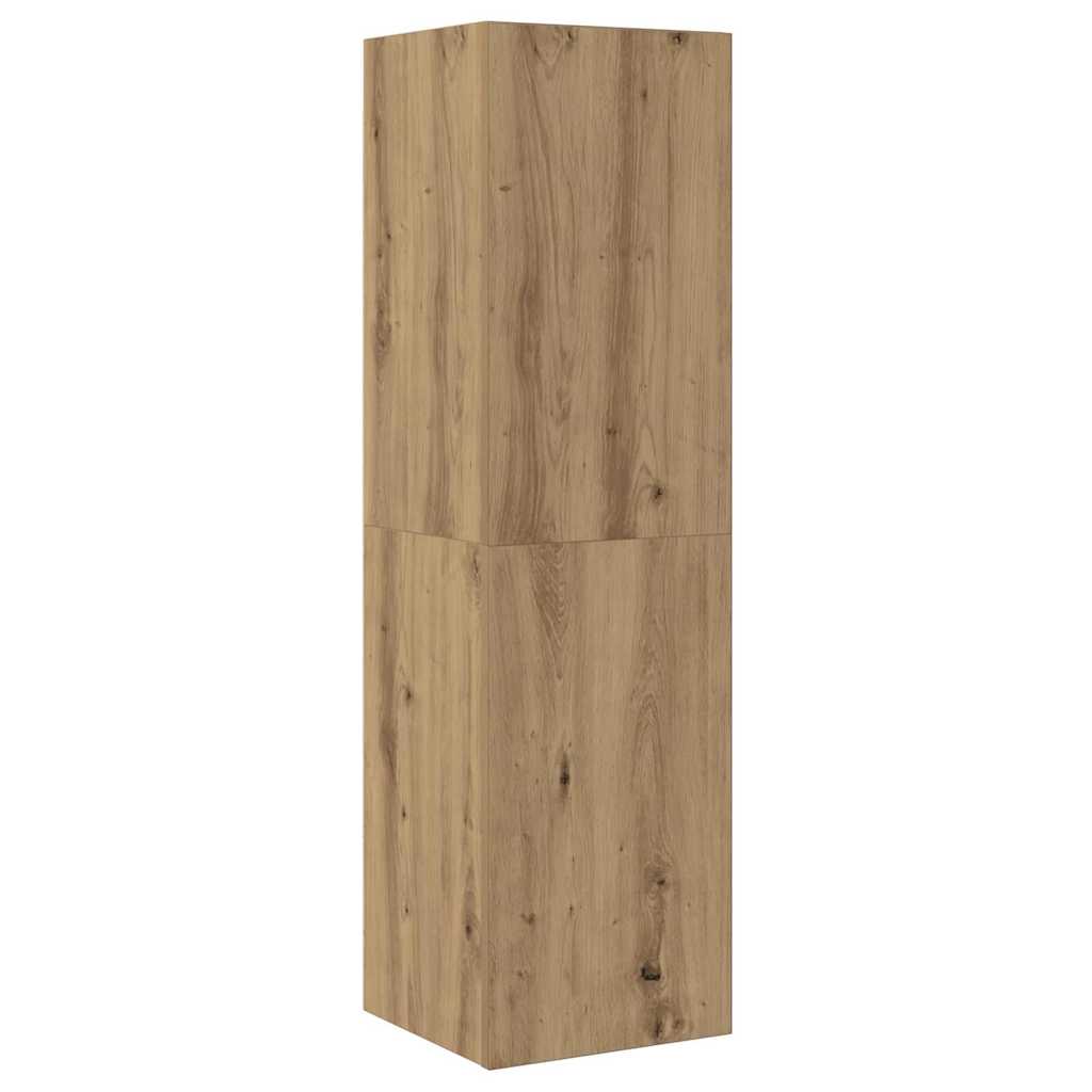TV-Schrank Set 4 pcs Eiche handwerklich 200 x 30 x 30 cm