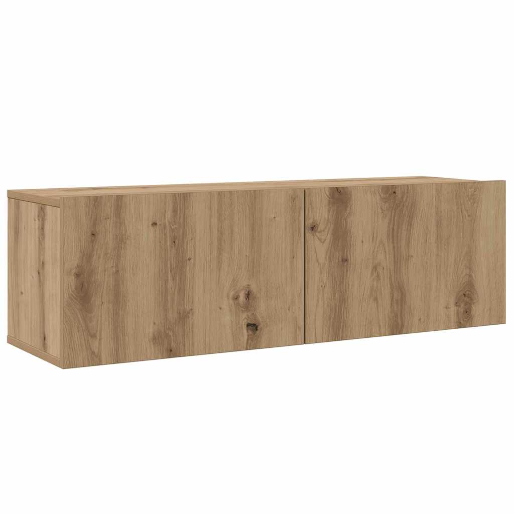 TV-Schrank Set 4 pcs Eiche handwerklich 200 x 30 x 30 cm