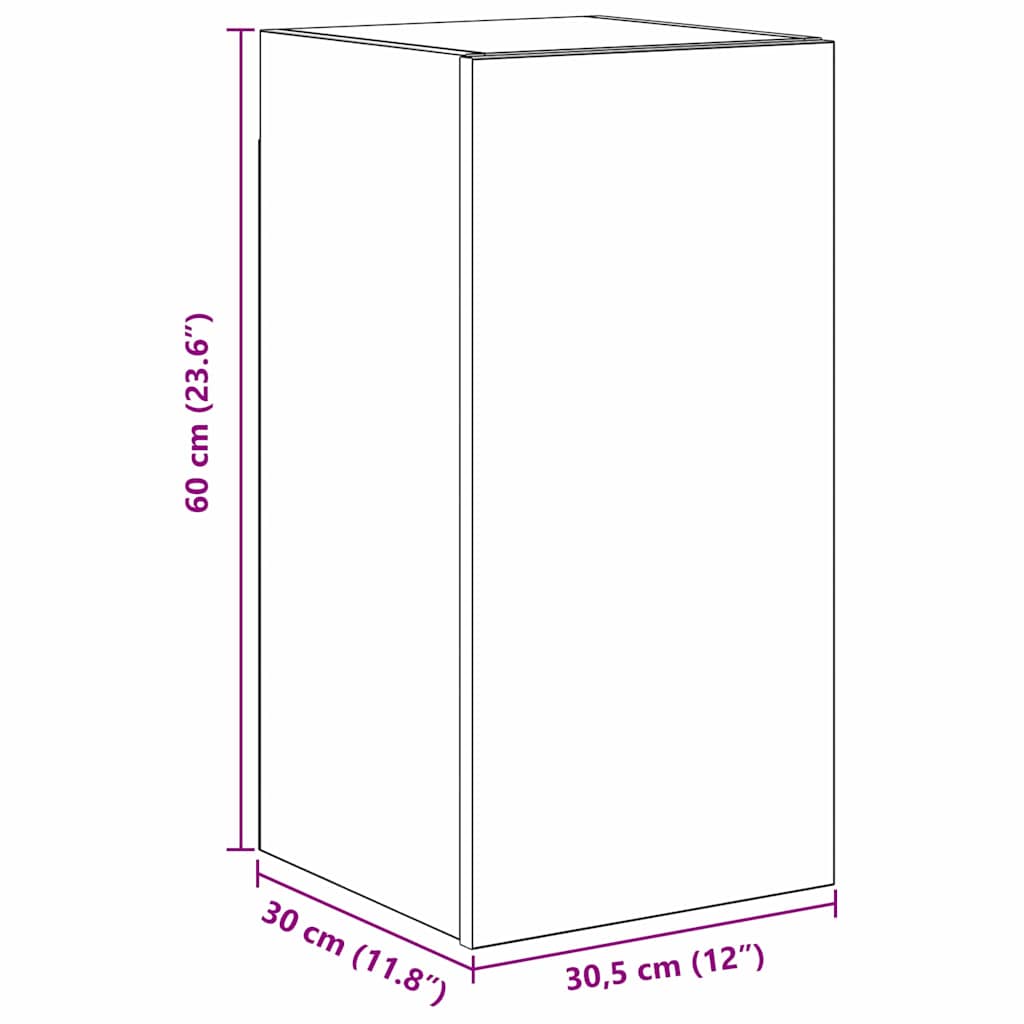 TV-Möbel-Set 7 pcs Schwarze Eiche 80 x 30 x 30 cm Holzwerkstoff