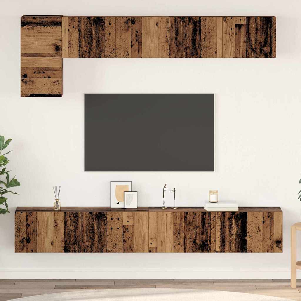TV-Möbel-Set 5 pcs Altholz 100 x 30 x 30 cm Holzwerkstoff