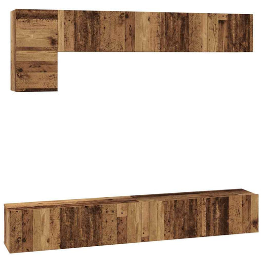 TV-Möbel-Set 5 pcs Altholz 100 x 30 x 30 cm Holzwerkstoff