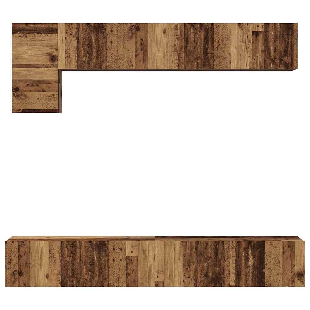 TV-Möbel-Set 5 pcs Altholz 100 x 30 x 30 cm Holzwerkstoff