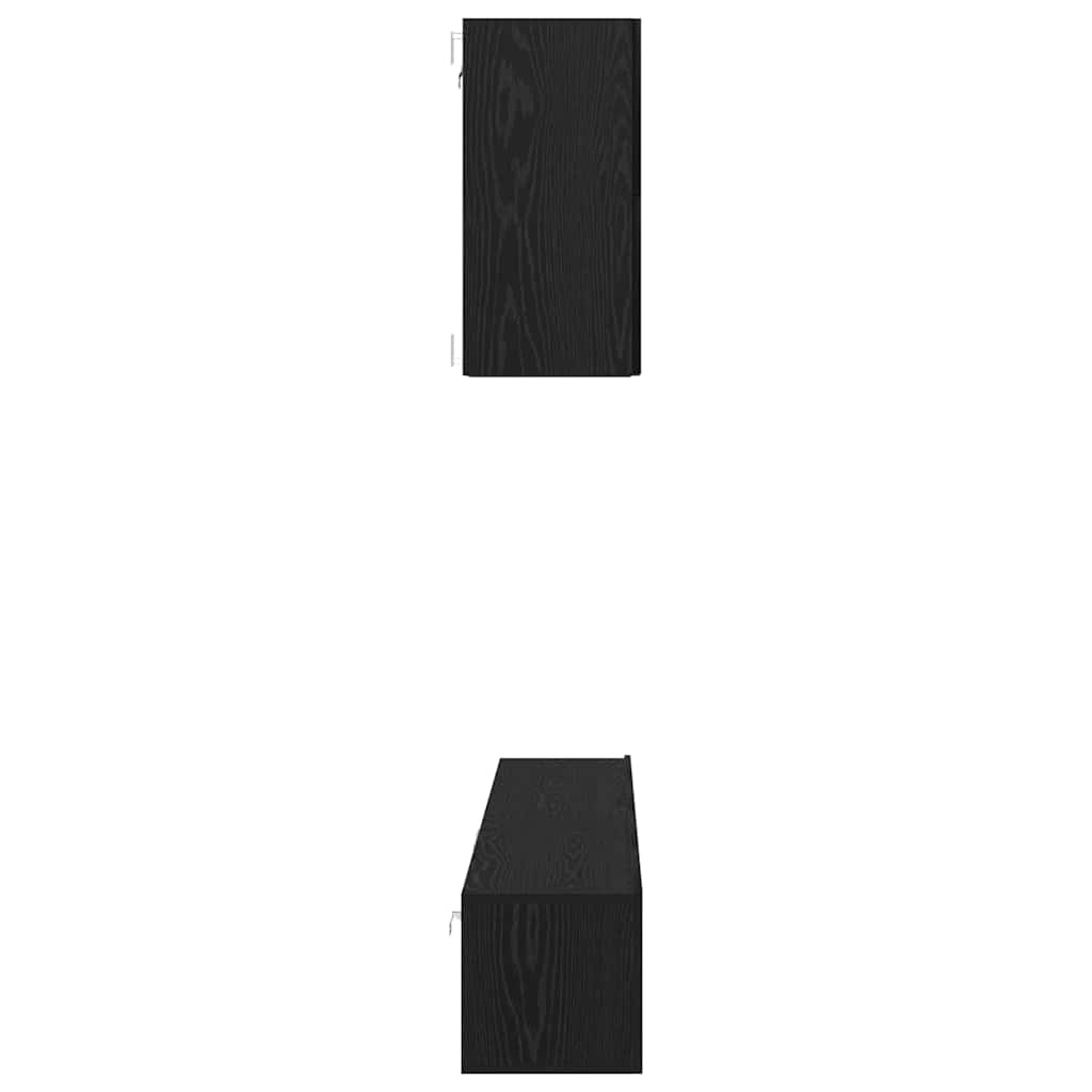 TV-Möbel-Set Wandmontiert 5 pcs Schwarze Eiche 100 x 30 x 30 cm