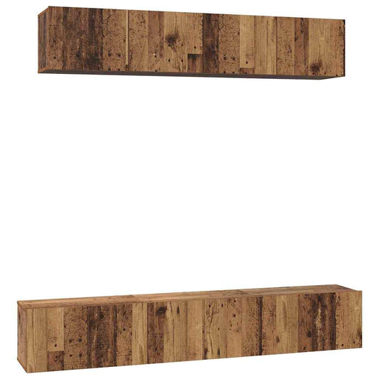 TV-Möbel-Set 5 pcs Altholz 100 x 30 x 30 cm Holzwerkstoff