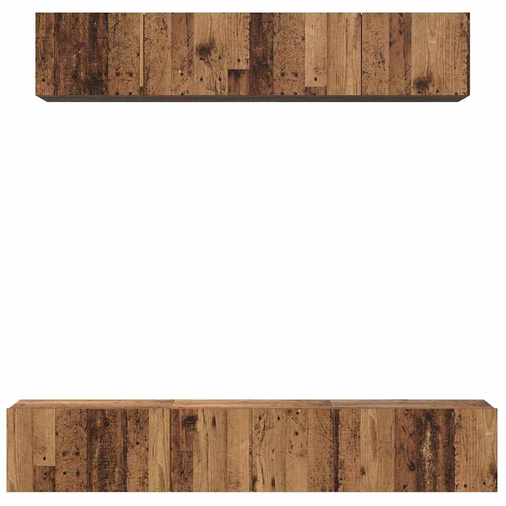 TV-Möbel-Set 5 pcs Altholz 100 x 30 x 30 cm Holzwerkstoff