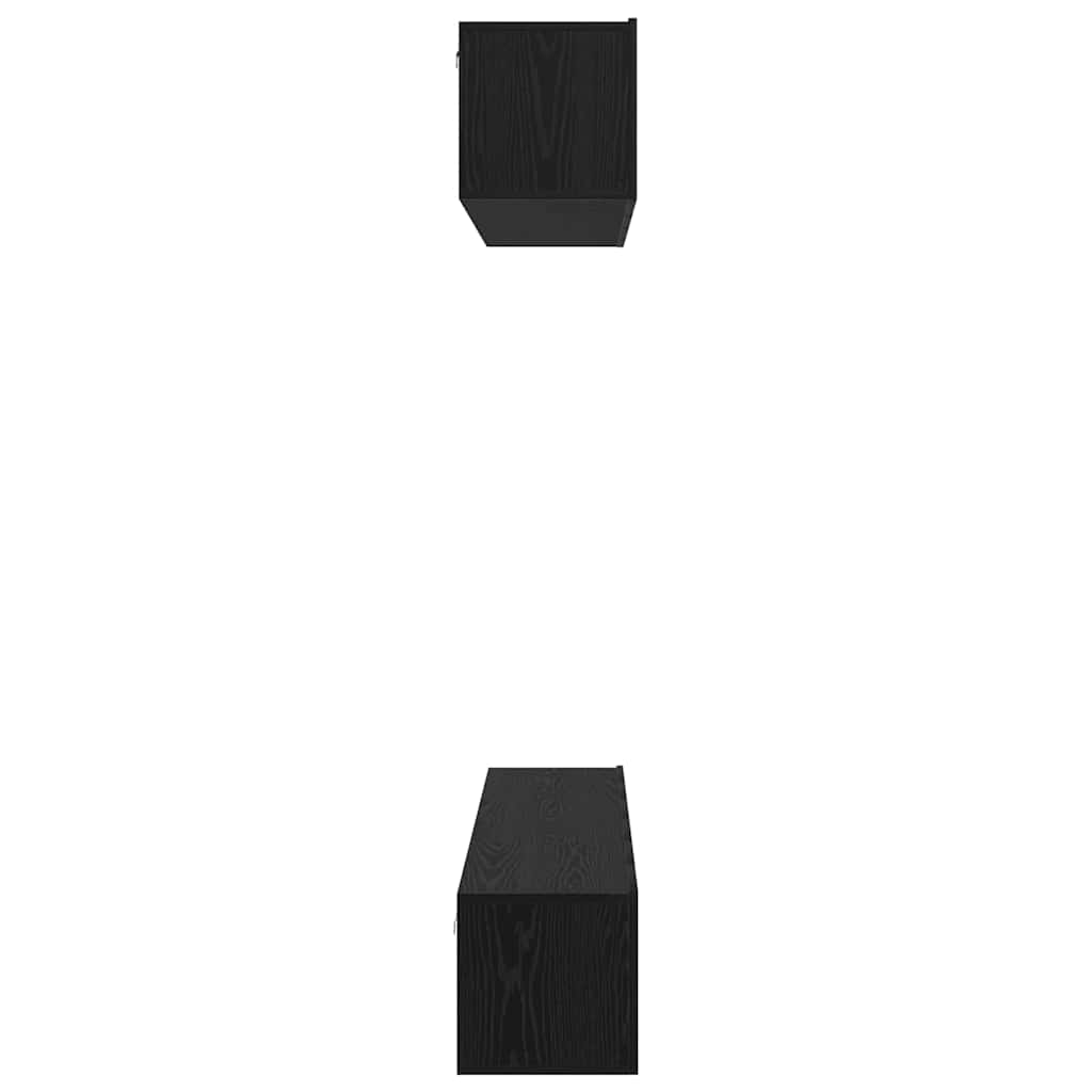 TV-Möbel-Set Wandmontiert 5 pcs Schwarze Eiche 100 x 30 x 30 cm