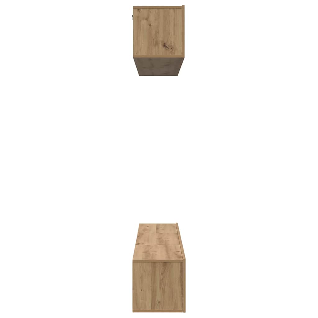 TV-Möbel-Set 5 pcs Eiche handwerklich 100 x 30 x 30 cm